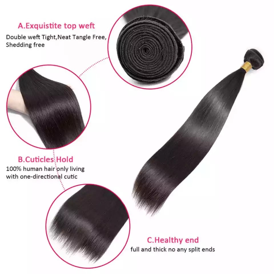 Silky straight bundle