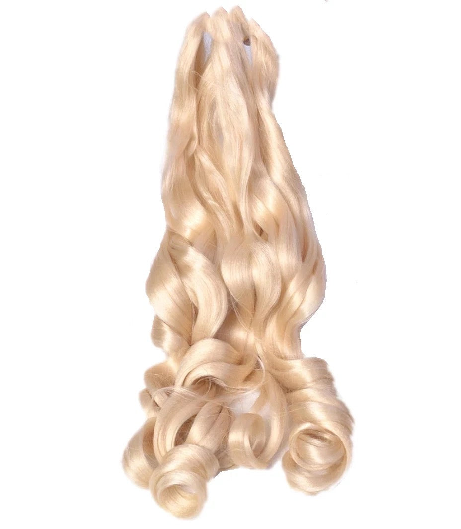 Pure platinum wavy hair attachment